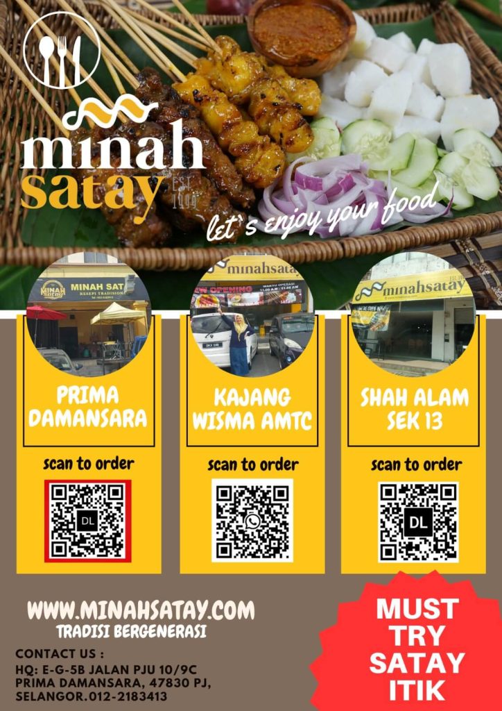 poster satay itik minah satay